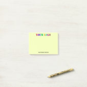 Uw Bedrijf Logo en Aangepaste Tekst Post het Notit Post-it® Notes (Op bureau)