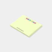Uw Bedrijf Logo en Aangepaste Tekst Post het Notit Post-it® Notes (Schuin)