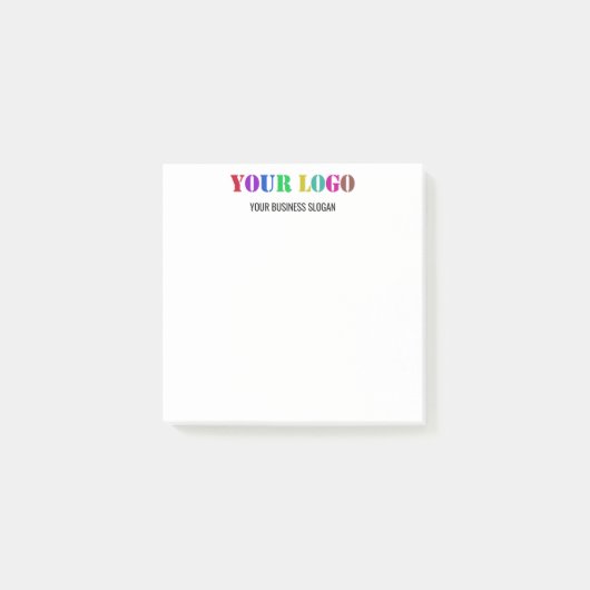 Uw Bedrijf Logo en Aangepaste Tekst Post het Notit Post-it® Notes (Voorkant)