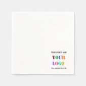 Uw bedrijf Logo en aangepaste tekst servetten Sjab (Voorkant)