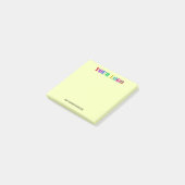 Uw Bedrijf Logo en Aangepaste Tekst Sticky Notes (Schuin)