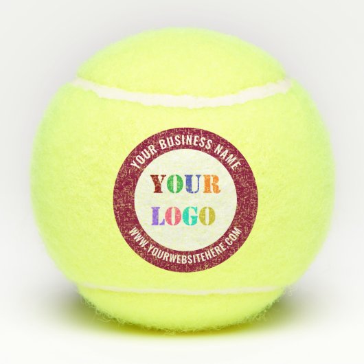 Uw bedrijf Logo en aangepaste tekst tennisbal Tennisballen (Achterkant)