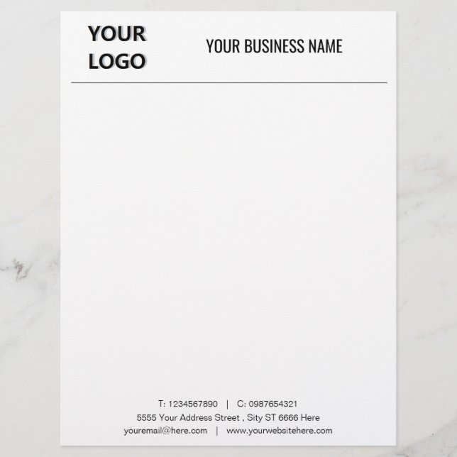 Uw Bedrijf Logo en QR Code Letterhoofd Sjabloon Briefhoofd (Voorkant)