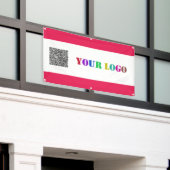 Uw Bedrijf Logo en QR Code Promotionele Banner (Buitenkant Gebouw)