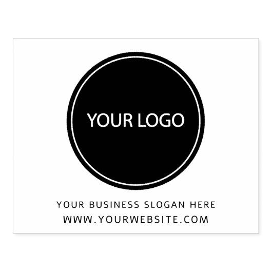 Uw Bedrijf Logo en Tekst Aangepaste Groot Rubber Rubberstempel (Afrduk)