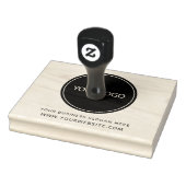 Uw Bedrijf Logo en Tekst Aangepaste Groot Rubber Rubberstempel (Stempel)