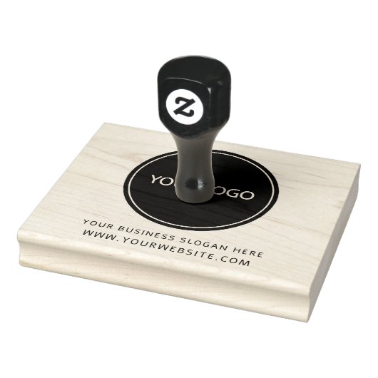 Uw Bedrijf Logo en Tekst Aangepaste Groot Rubber Rubberstempel (Stempel)