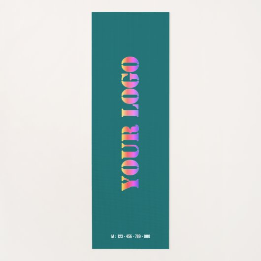 Uw bedrijf Logo en tekst bedrijf Yoga Mat (Voorkant)
