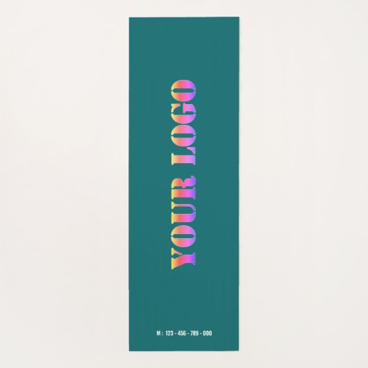 Uw bedrijf Logo en tekst bedrijf Yoga Mat (Achterkant)