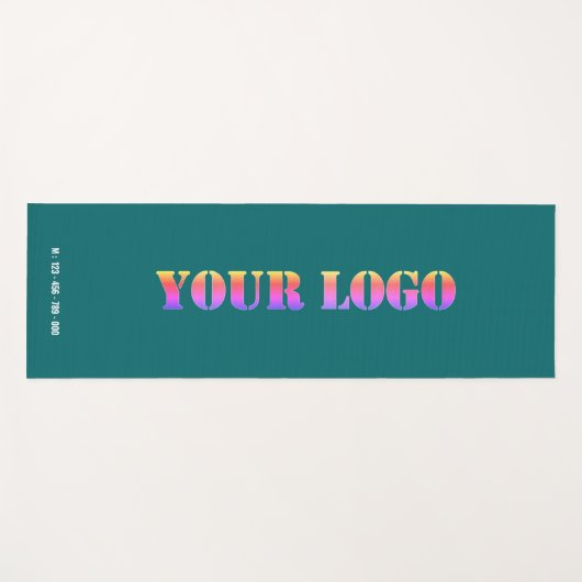 Uw bedrijf Logo en tekst bedrijf Yoga Mat (Voorkant (horizontaal))