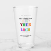 Uw Bedrijf Logo en Tekst Bedrijfsglas Sjabloon Glas (Achterkant)