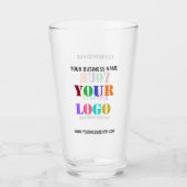 Uw Bedrijf Logo en Tekst Bedrijfsglas Sjabloon Glas (Voorkant)