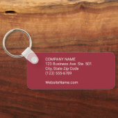 Uw bedrijf, Logo en tekst, bedrijfskleding, Bourgo Sleutelhanger (Achterkant)
