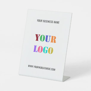 Uw Bedrijf Logo en Tekst Business Pedestal Sign Reclamebord Met Voetstuk