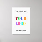 Uw bedrijf Logo en tekst Canvas Print Voorbeeld (Voorkant)