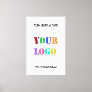 Uw bedrijf Logo en tekst Canvas Print Voorbeeld