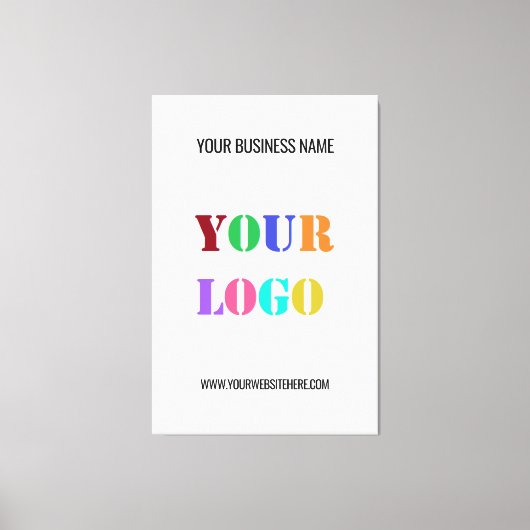 Uw bedrijf Logo en tekst Canvas Print Voorbeeld (Voorkant)