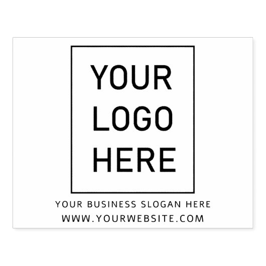 Uw bedrijf Logo en tekst Custom Large Rubberstempel (Afrduk)