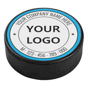 Uw Bedrijf Logo en Tekst Hockey Puck Sjabloon