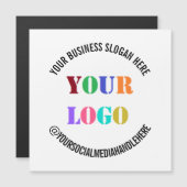 Uw Bedrijf Logo en Tekst Magnetisch Visitekaartje (Voorkant / Achterkant)