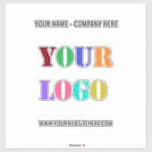 Uw bedrijf Logo en tekst Sticker voorbeeld (Vel)