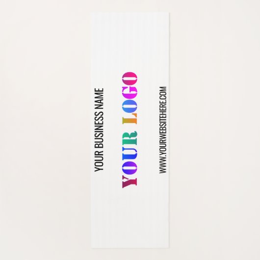 Uw bedrijf Logo en tekst Yoga Mat Voorbeeld (Achterkant)