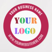 Uw bedrijf Logo en tekst zakelijke labels (Design 2)