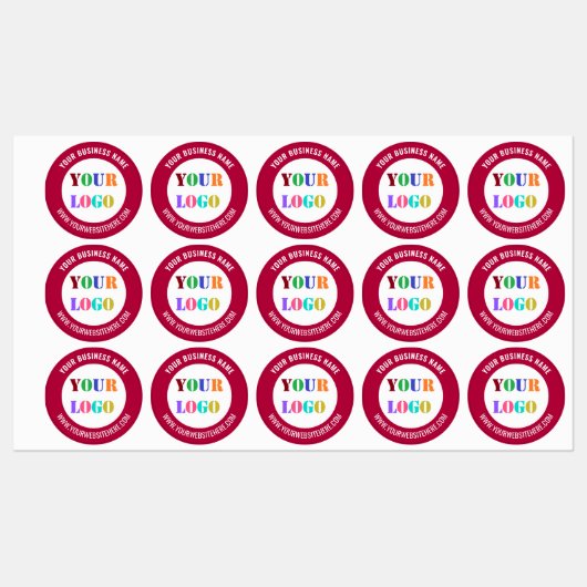 Uw bedrijf Logo en tekst zakelijke labels (Vel)