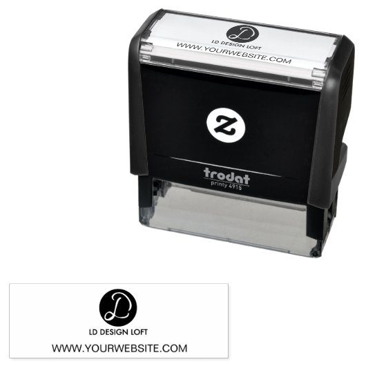 Uw Bedrijf Logo en website hier Zelfinktende Stempel (In situ)