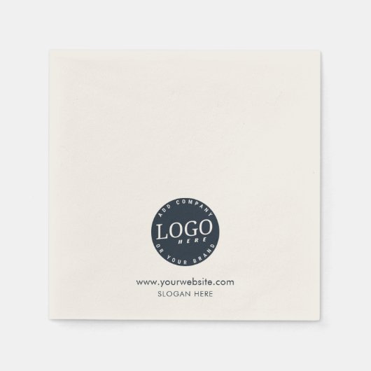 Uw bedrijf Logo en zakelijke website papier Servet (Voorkant)
