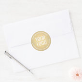 Uw bedrijf Logo Faux Gold Foil retouradres Ronde Sticker (Envelop)