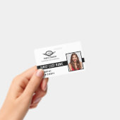 Uw bedrijf Logo Foto Naam ID Badge (Handheld)