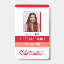 Uw bedrijf Logo Foto Naam ID Badge