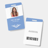 Uw bedrijf Logo Foto Naam ID Badge (Voor- en achterkant)