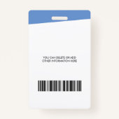 Uw bedrijf Logo Foto Naam ID Badge (Achterkant)