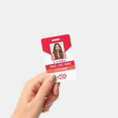 Uw bedrijf Logo Foto Naam ID Badge (Handheld)