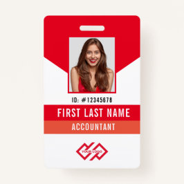 Uw bedrijf Logo Foto Naam ID Badge