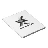 UW BEDRIJF LOGO, gepersonaliseerd Notitieblok (Schuin)