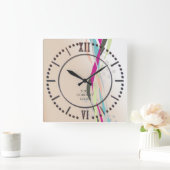 UW BEDRIJF LOGO, gepersonaliseerd Vierkante Klok (Huis)