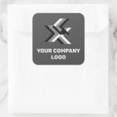 UW BEDRIJF LOGO, gepersonaliseerd Vierkante Sticker (Tas)