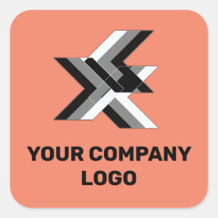UW BEDRIJF LOGO, gepersonaliseerd Vierkante Sticker