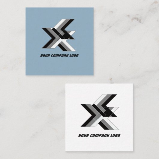 UW BEDRIJF LOGO, gepersonaliseerd Vierkante Visitekaartje (Voorkant / Achterkant)