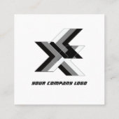 UW BEDRIJF LOGO, gepersonaliseerd Vierkante Visitekaartje (Achterkant)