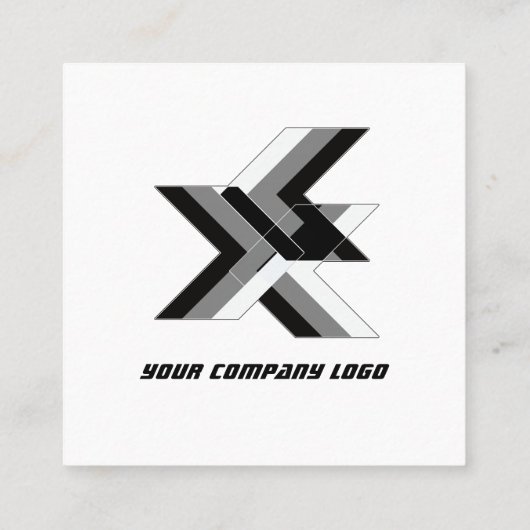 UW BEDRIJF LOGO, gepersonaliseerd Vierkante Visitekaartje (Achterkant)