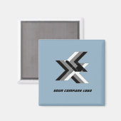 UW BEDRIJF LOGO, gepersonaliseerd, voeg jouw tekst Magneet (Voorkant / Achterkant)