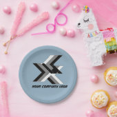 UW BEDRIJF LOGO, gepersonaliseerd, voeg jouw tekst Papieren Bordje (Feest)