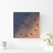 UW BEDRIJF LOGO, gepersonaliseerd, voeg jouw tekst Vierkante Klok (Huis)