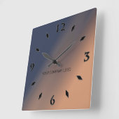 UW BEDRIJF LOGO, gepersonaliseerd, voeg jouw tekst Vierkante Klok (Hoek)