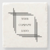 UW BEDRIJF LOGO, gepersonaliseerde Stone Onderzett Stenen Onderzetter (Voorkant)