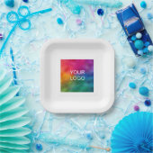  uw bedrijf Logo Here Square Papieren Bordje (Feest)